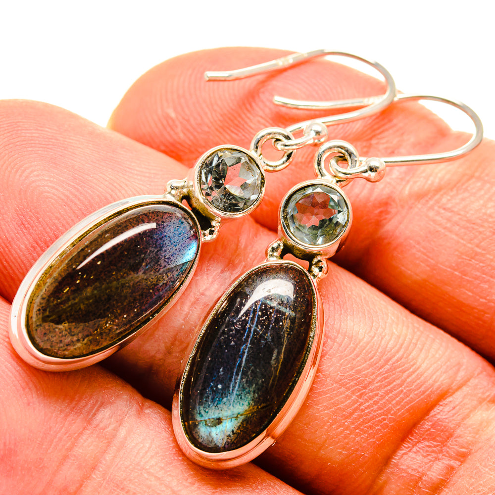 Labradorite Earrings handcrafted by Ana Silver Co - EARR414796