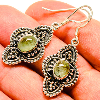 Prehnite Earrings handcrafted by Ana Silver Co - EARR414804