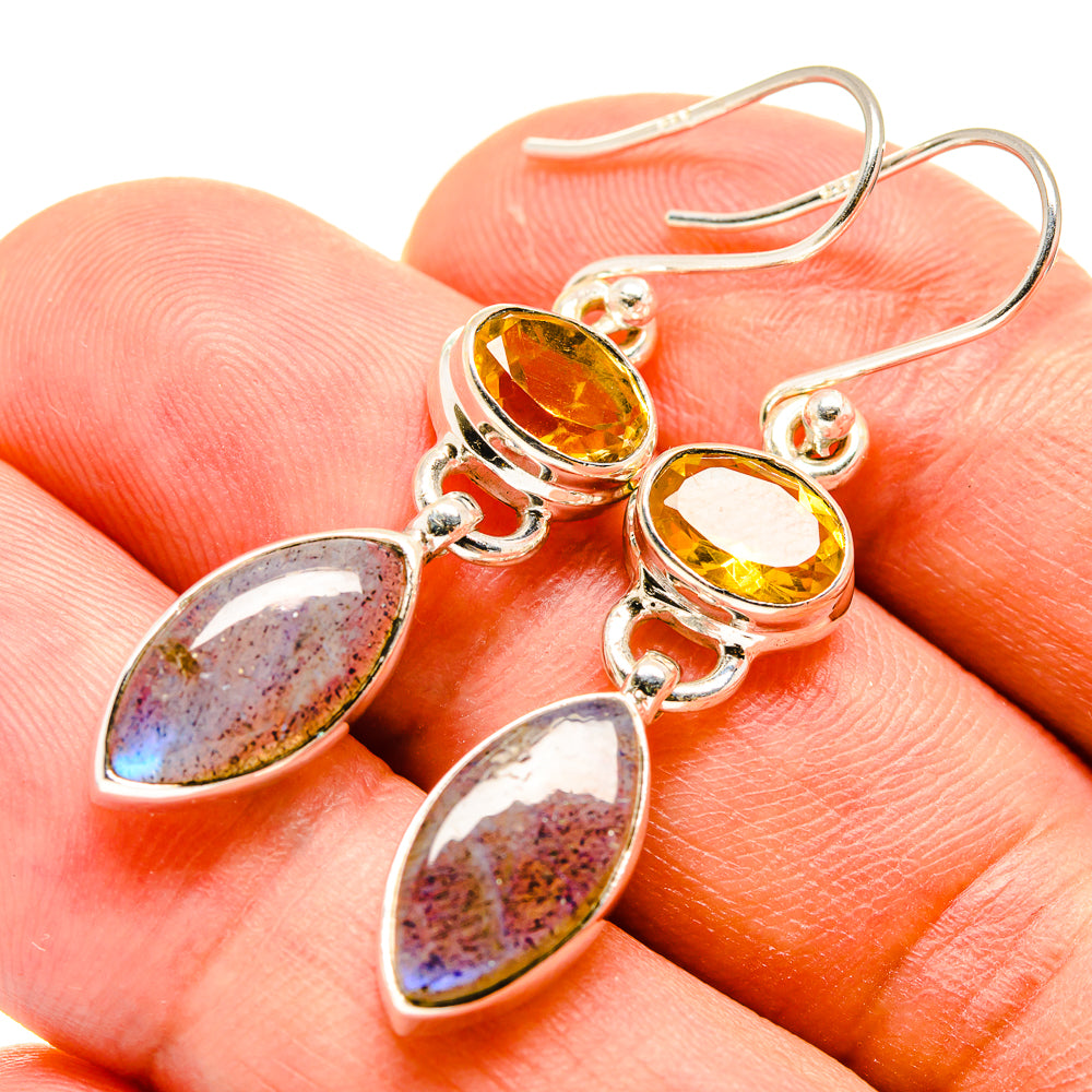 Labradorite Earrings handcrafted by Ana Silver Co - EARR414805