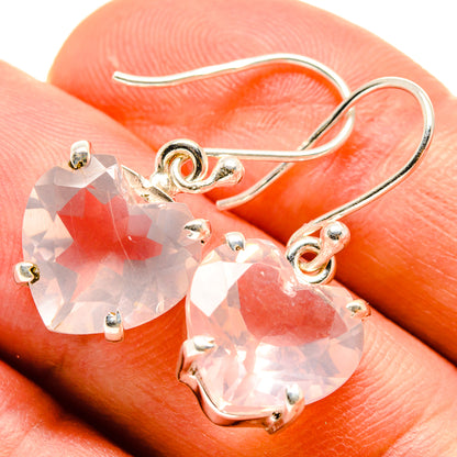 Rose Quartz Earrings handcrafted by Ana Silver Co - EARR414806