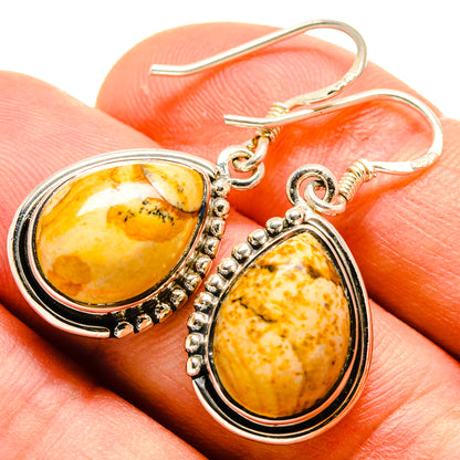 Picture Jasper Earrings handcrafted by Ana Silver Co - EARR414807