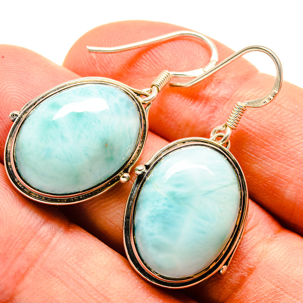 Larimar Earrings handcrafted by Ana Silver Co - EARR414811