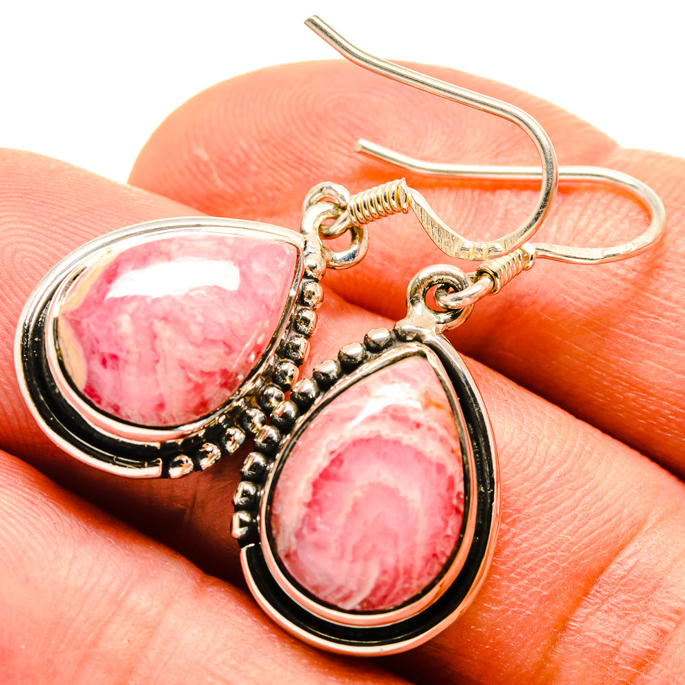 Rhodochrosite Earrings handcrafted by Ana Silver Co - EARR414813