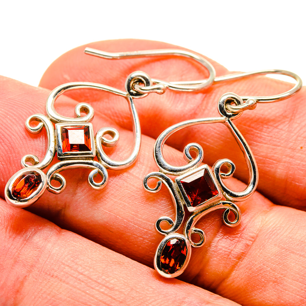 Garnet Earrings handcrafted by Ana Silver Co - EARR414819