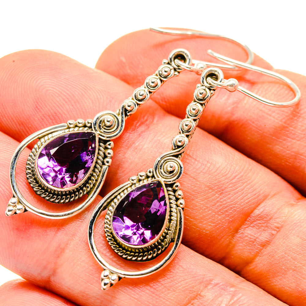 Amethyst Earrings handcrafted by Ana Silver Co - EARR414829