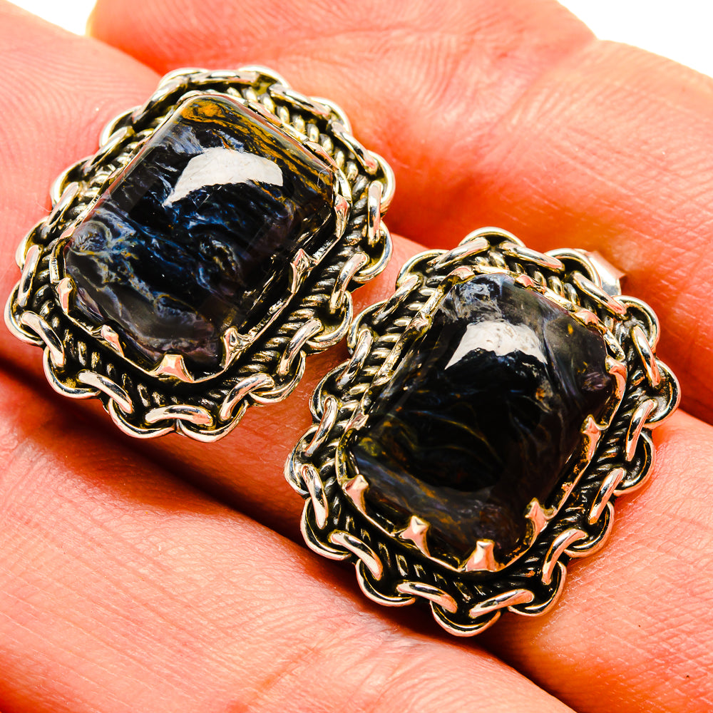 Pietersite Earrings handcrafted by Ana Silver Co - EARR414842