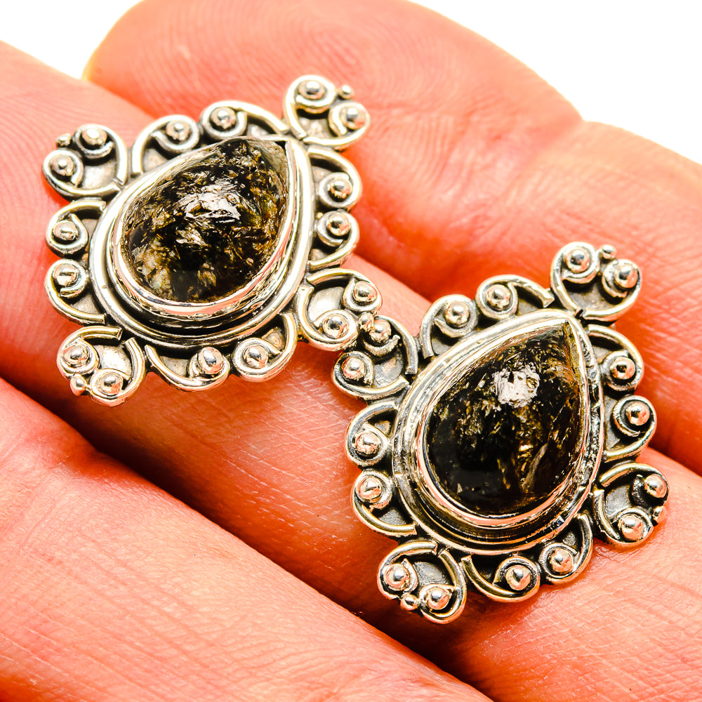 Seraphinite Earrings handcrafted by Ana Silver Co - EARR414848