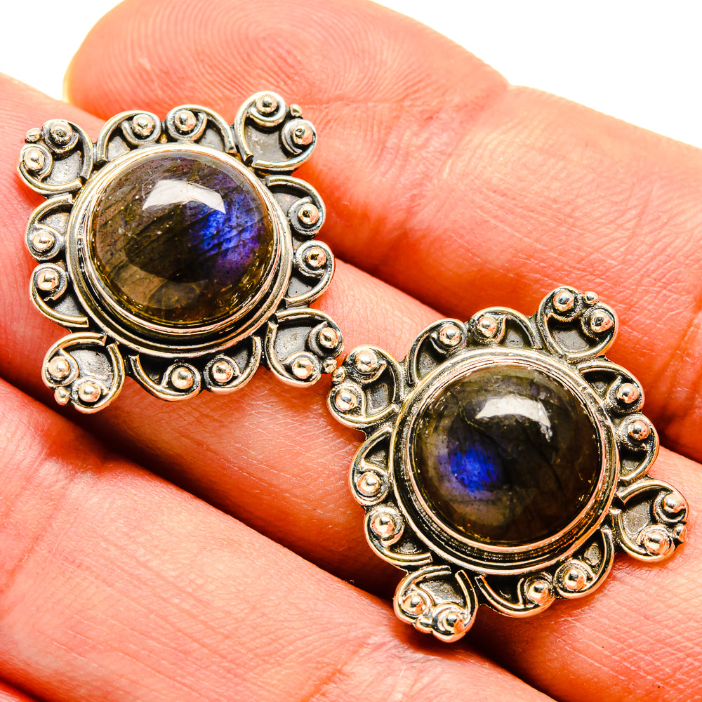 Labradorite Earrings handcrafted by Ana Silver Co - EARR414849