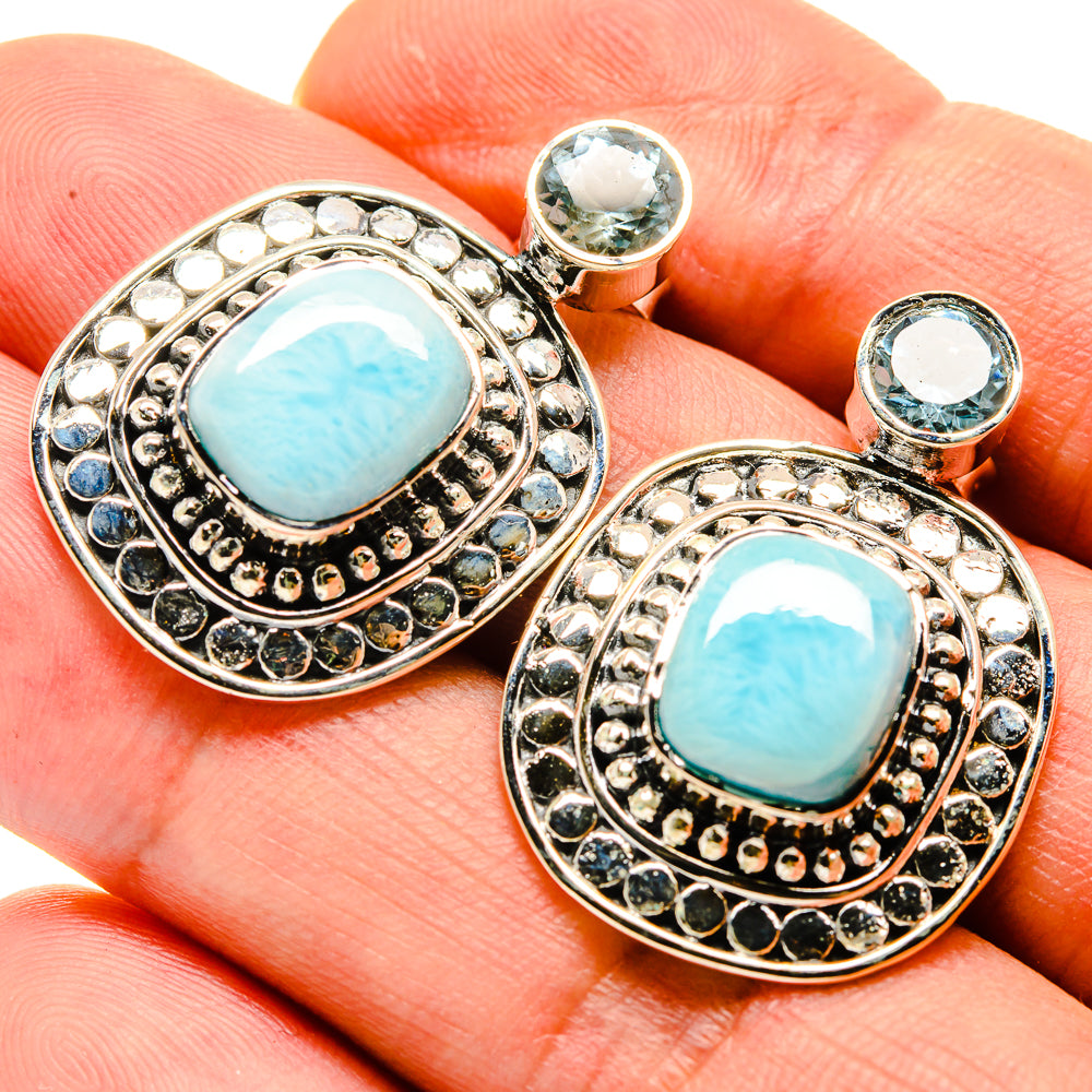 Larimar Earrings handcrafted by Ana Silver Co - EARR414853