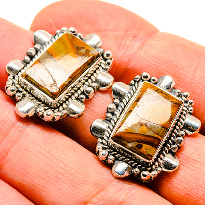 Bamboo Jasper Earrings handcrafted by Ana Silver Co - EARR414855