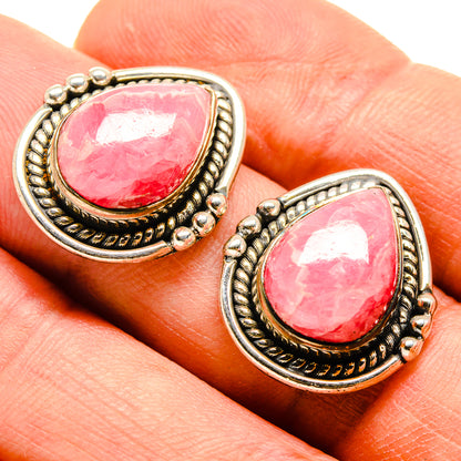 Rhodochrosite Earrings handcrafted by Ana Silver Co - EARR414859