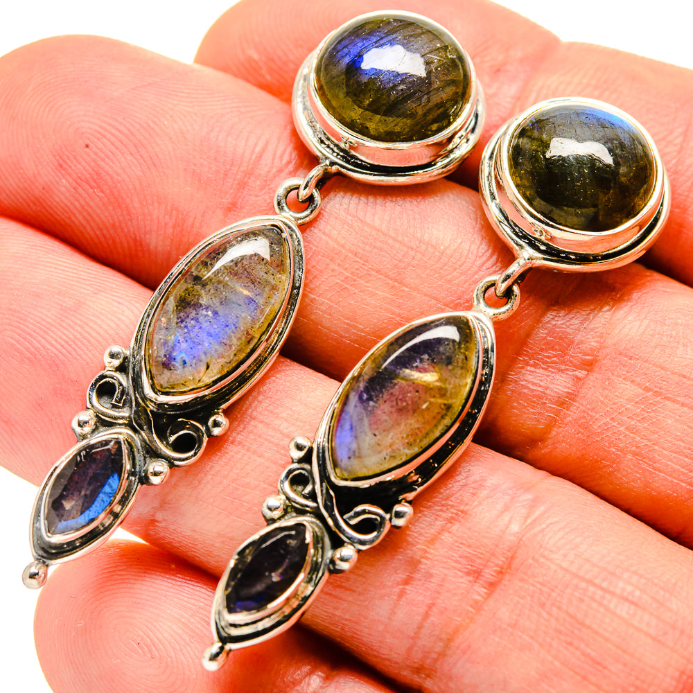Labradorite Earrings handcrafted by Ana Silver Co - EARR414862