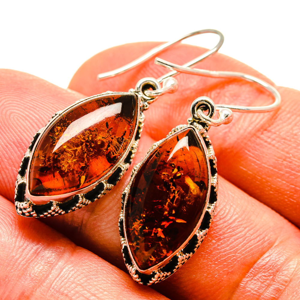 Baltic Amber Earrings handcrafted by Ana Silver Co - EARR414873
