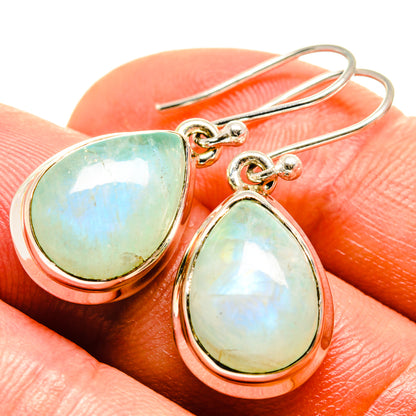Green Moonstone Earrings handcrafted by Ana Silver Co - EARR414874