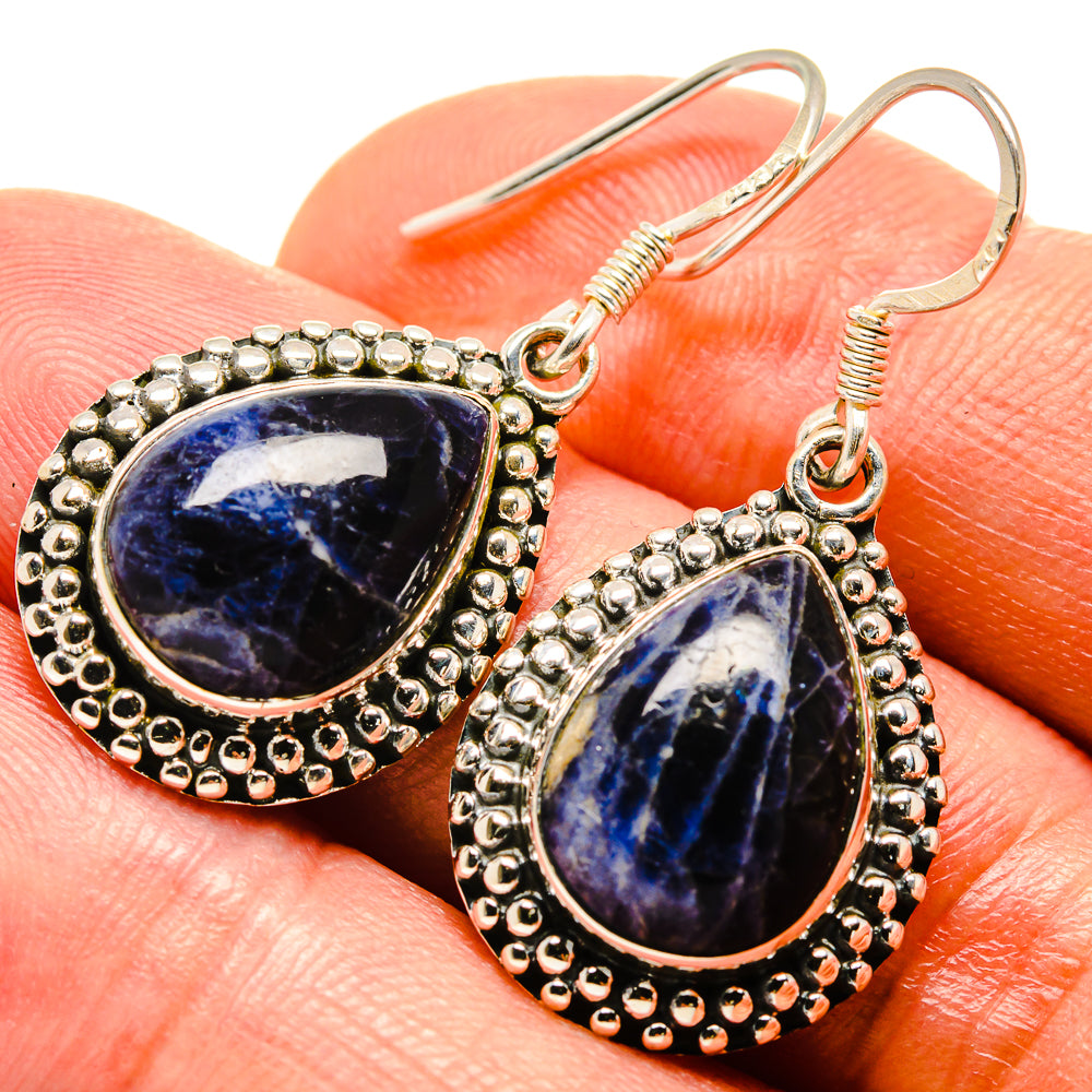 Sodalite Earrings handcrafted by Ana Silver Co - EARR414877