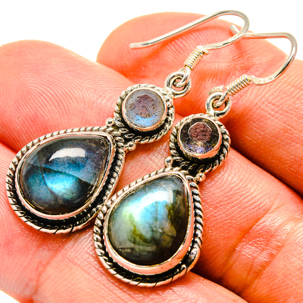Labradorite Earrings handcrafted by Ana Silver Co - EARR414878