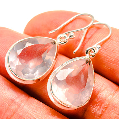 Rose Quartz Earrings handcrafted by Ana Silver Co - EARR414881