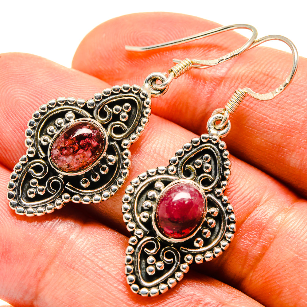 Pink Tourmaline Earrings handcrafted by Ana Silver Co - EARR414884
