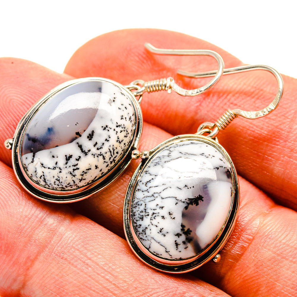 Dendritic Opal Earrings handcrafted by Ana Silver Co - EARR414886