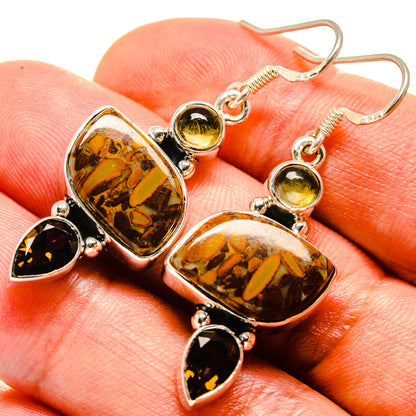 Bamboo Jasper Earrings handcrafted by Ana Silver Co - EARR414891