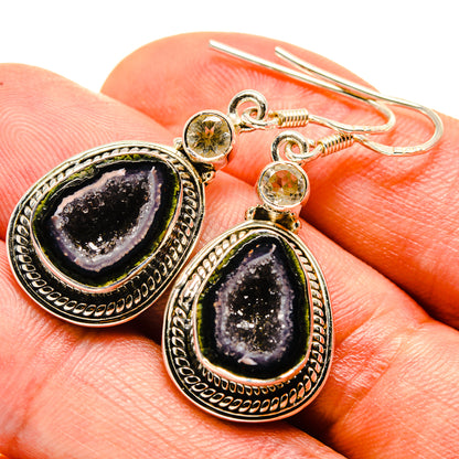 Coconut Geode Druzy Earrings handcrafted by Ana Silver Co - EARR414892