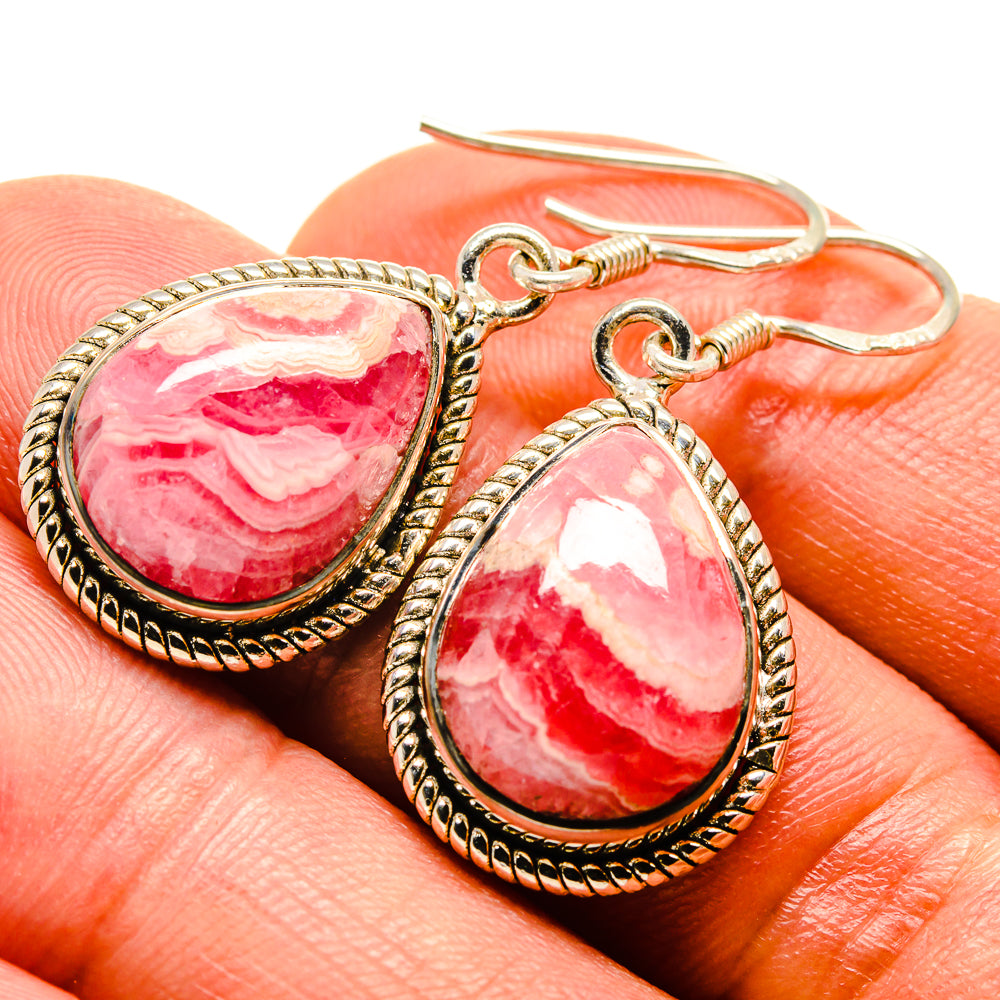 Rhodochrosite Earrings handcrafted by Ana Silver Co - EARR414895