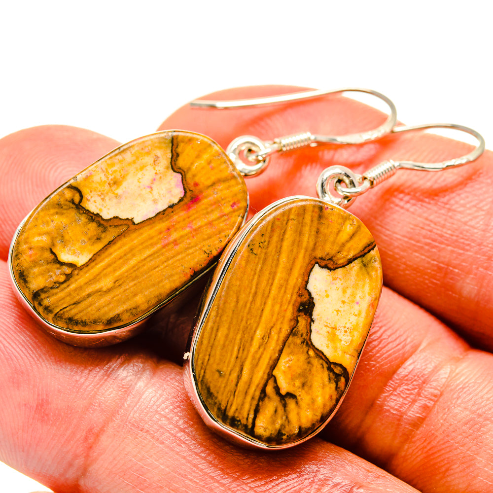 Picture Jasper Earrings handcrafted by Ana Silver Co - EARR414896