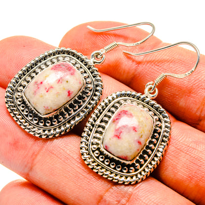 Thulite Earrings handcrafted by Ana Silver Co - EARR414900