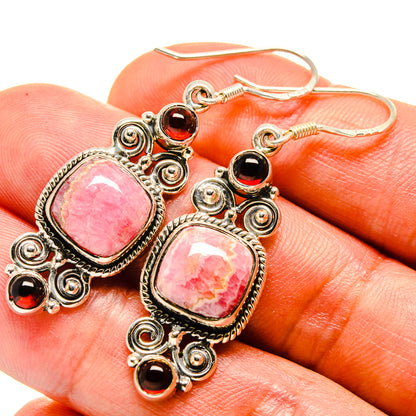 Rhodochrosite Earrings handcrafted by Ana Silver Co - EARR414910