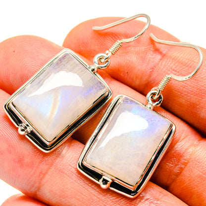 Rainbow Moonstone Earrings handcrafted by Ana Silver Co - EARR414912