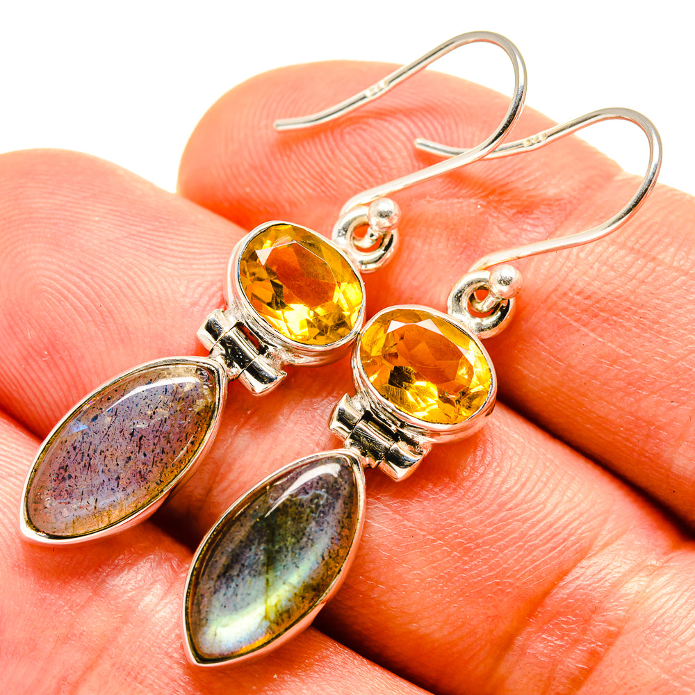 Labradorite Earrings handcrafted by Ana Silver Co - EARR414920