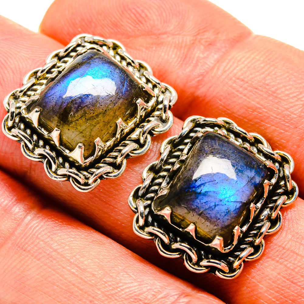 Labradorite Earrings handcrafted by Ana Silver Co - EARR414935