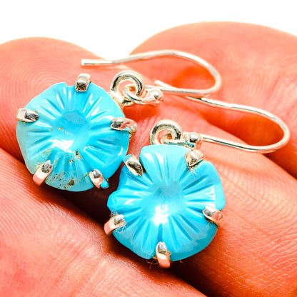 Arizona Turquoise Earrings handcrafted by Ana Silver Co - EARR414950