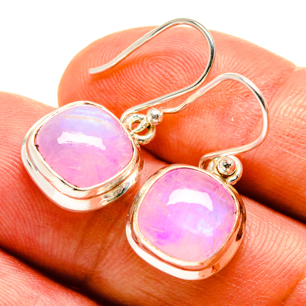 Pink Moonstone Earrings handcrafted by Ana Silver Co - EARR414956