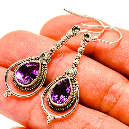 Amethyst Earrings handcrafted by Ana Silver Co - EARR414958