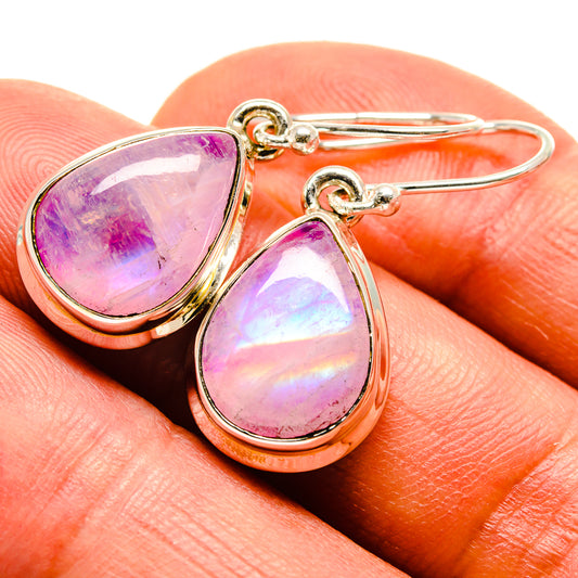Pink Moonstone Earrings handcrafted by Ana Silver Co - EARR414960