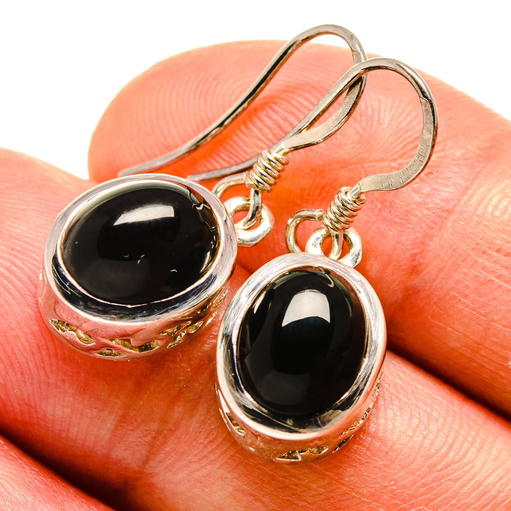 Black Onyx Earrings handcrafted by Ana Silver Co - EARR414970