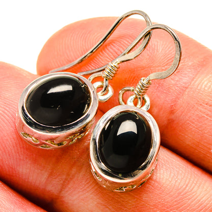 Black Onyx Earrings handcrafted by Ana Silver Co - EARR414970