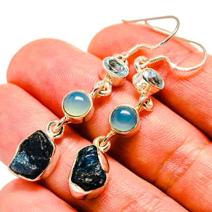 Blue Fluorite Earrings handcrafted by Ana Silver Co - EARR414978