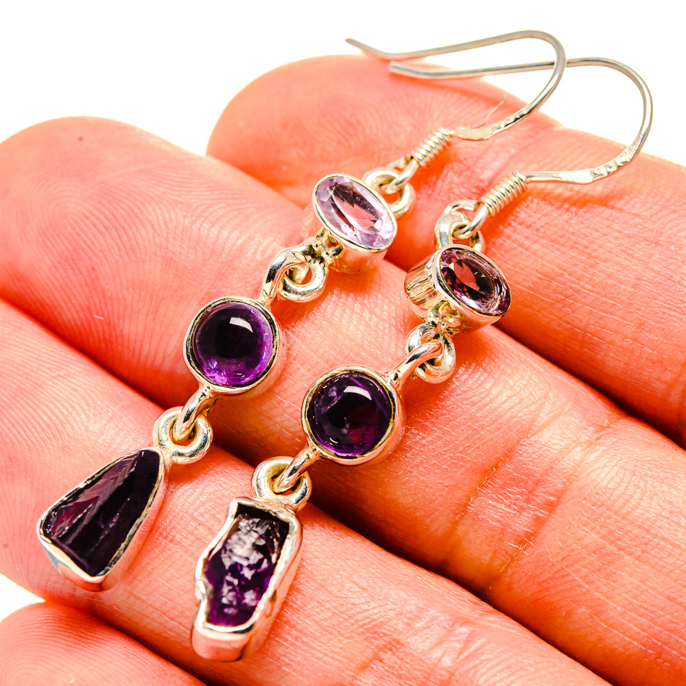 Amethyst Earrings handcrafted by Ana Silver Co - EARR414980