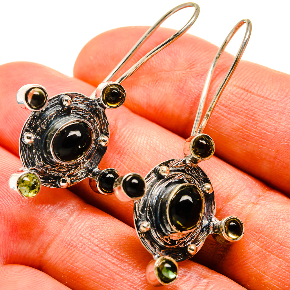 Black Onyx Earrings handcrafted by Ana Silver Co - EARR414987