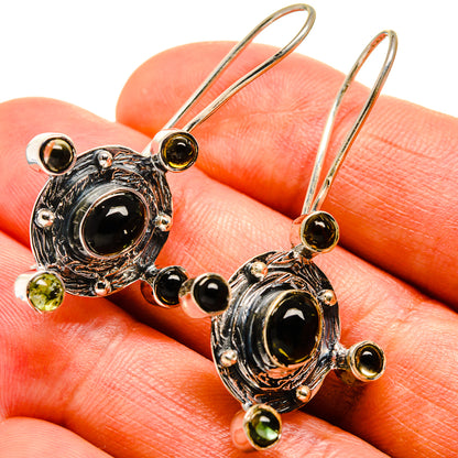 Black Onyx Earrings handcrafted by Ana Silver Co - EARR414987