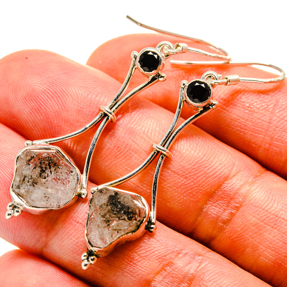 Herkimer Diamond Earrings handcrafted by Ana Silver Co - EARR415001