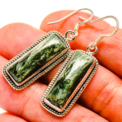 Seraphinite Earrings handcrafted by Ana Silver Co - EARR415008