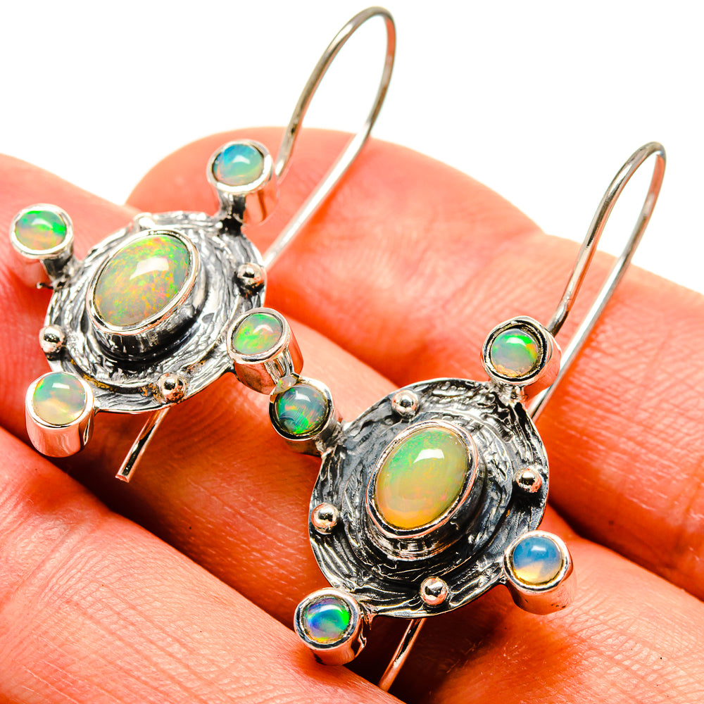 Ethiopian Opal Earrings handcrafted by Ana Silver Co - EARR415014