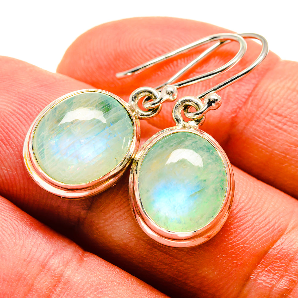 Green Moonstone Earrings handcrafted by Ana Silver Co - EARR415024