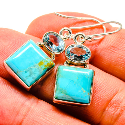 Arizona Turquoise Earrings handcrafted by Ana Silver Co - EARR415025