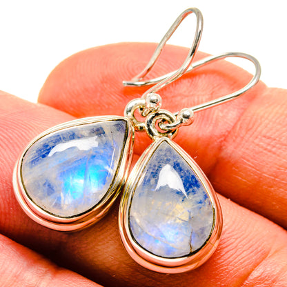 Rainbow Moonstone Earrings handcrafted by Ana Silver Co - EARR415027