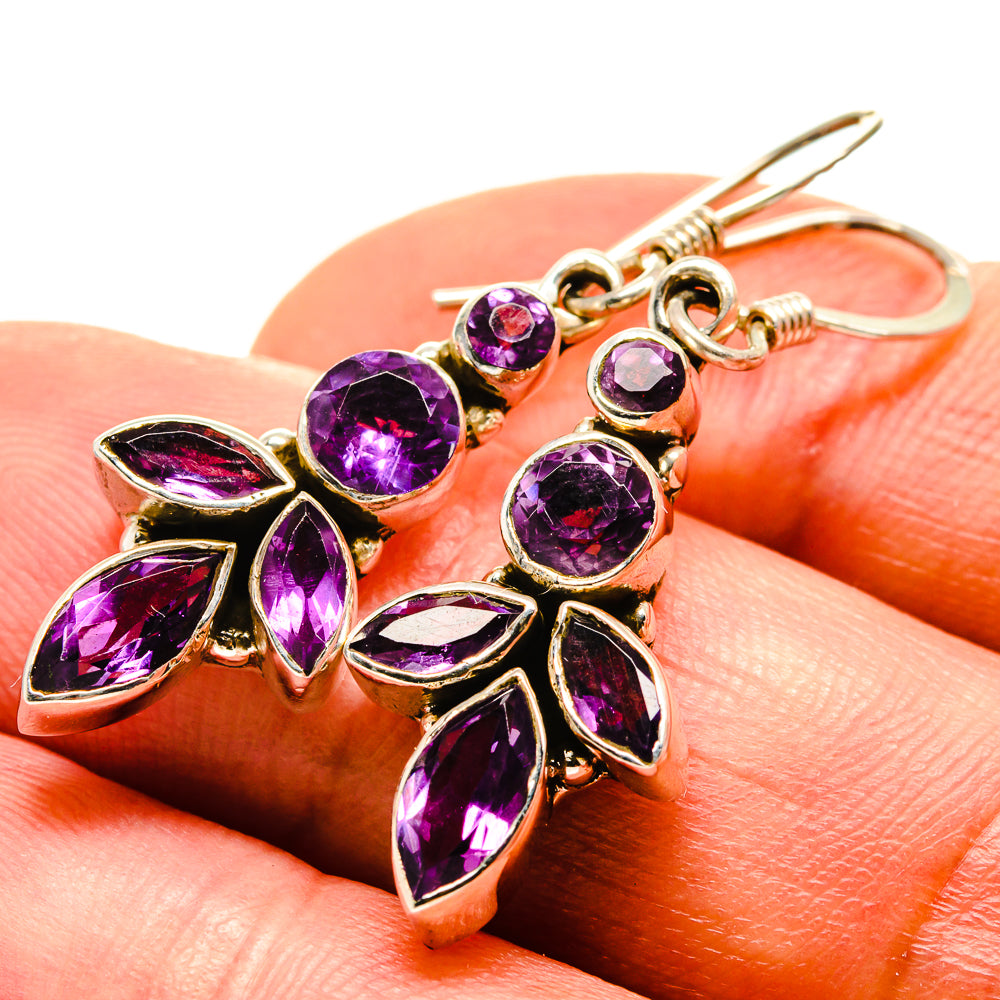 Amethyst Earrings handcrafted by Ana Silver Co - EARR415037