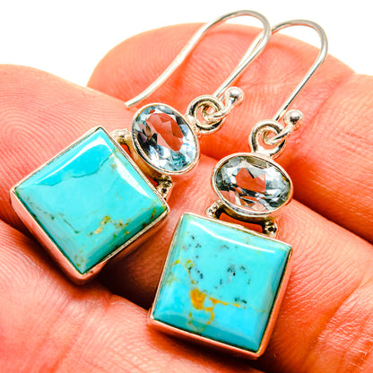 Arizona Turquoise Earrings handcrafted by Ana Silver Co - EARR415043